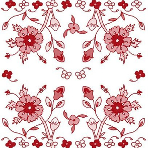 persian floral - red