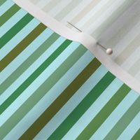 Greens on aqua, a blue sky St Pat's Day stripe by Su_G_©SuSchaefer