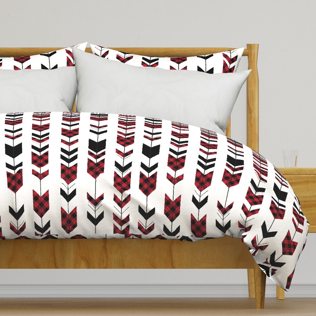 fletching arrows buffalo plaid || the happy camper collection