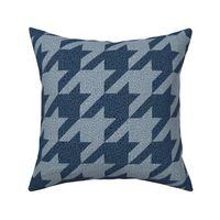 crackled houndstooth - faded blue