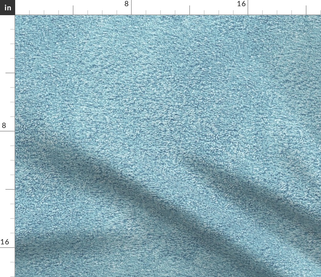 faux terry cloth towel in blue