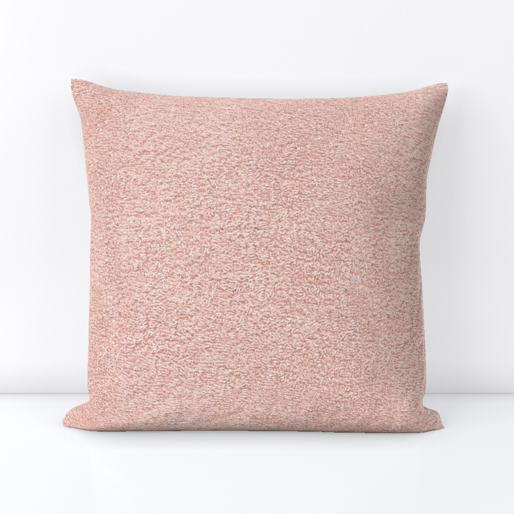faux terry cloth towel in oolong pink