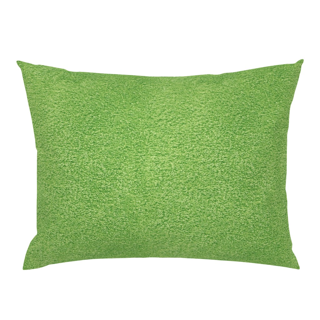 faux terry cloth towel in grass green