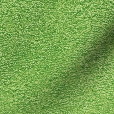 faux terry cloth towel in grass green
