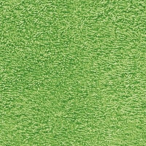 faux terry cloth towel in grass green