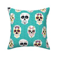 Sugar Skulls in teal