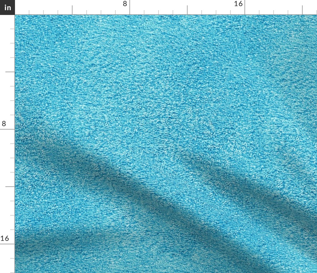 faux terry cloth towel in bright blue