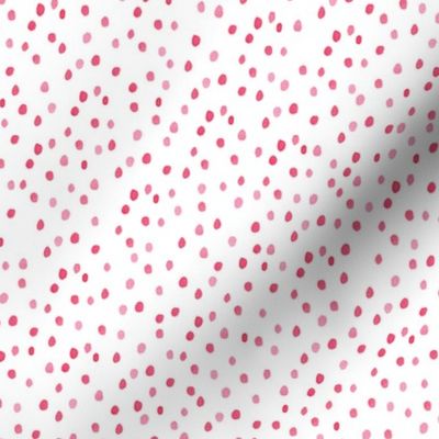 Watercolor dots in red and pink