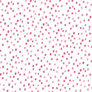 Watercolor dots in red and pink
