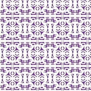 TRIBAL HORNS Purple and White