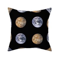 large (3.5") Earth and Mars polkadot