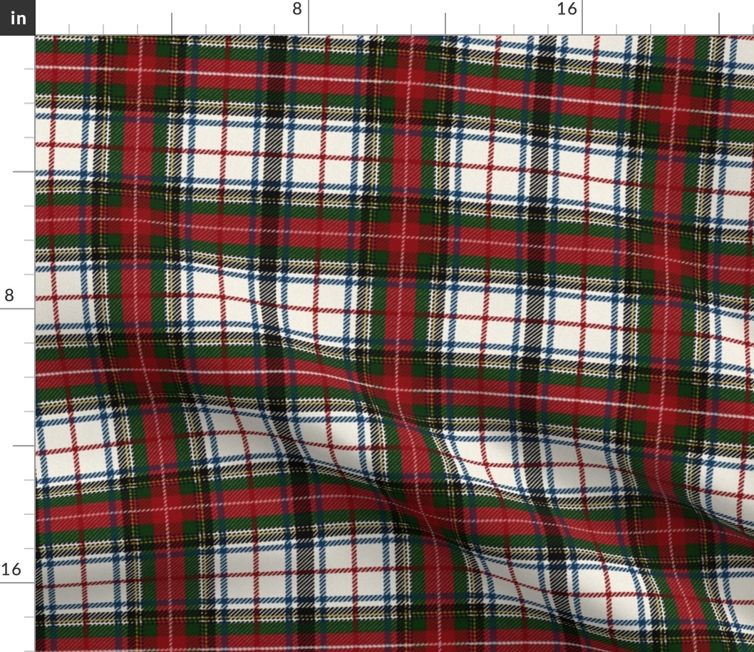 Stewart Dress Tartan ~ Faded on Queen Anne's Lace 