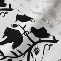 Crow Cutouts in a Black and White Pattern