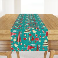 vintage christmas teal