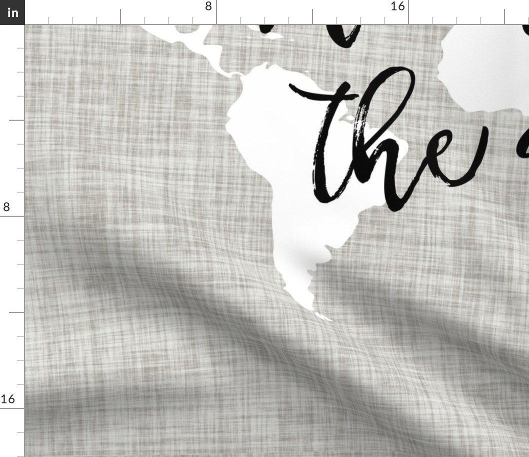 Welcome To The World Baby Blanket // Linen Background Pantone 169-1