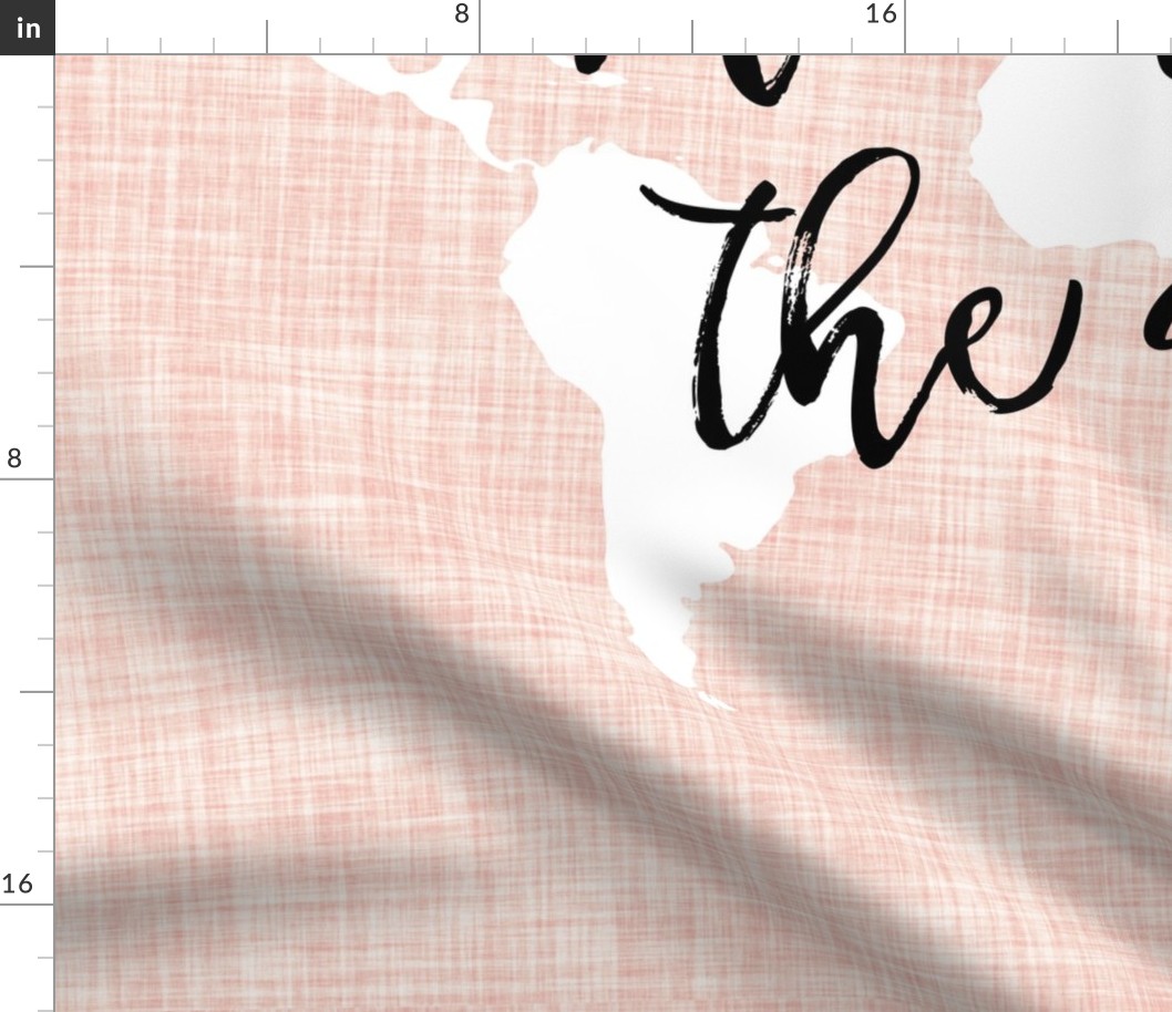Welcome To The World Baby Blanket // Pale Pink Linen
