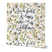 Blush Sprigs and Blooms In A Field of Roses She is a Wildflower Baby Blanket