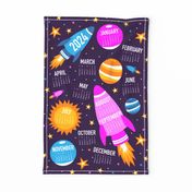 Blast Off to 2024 Tea Towel Calendar