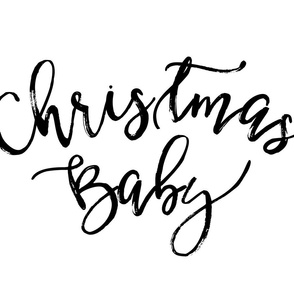 Christmas Baby Black/White Lovey