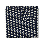 Tribal Teepees / Navy Mint Gray Mustard