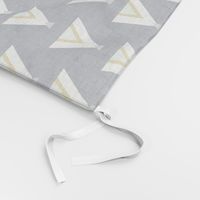 Tribal Teepees / Navy Mint Gray Mustard