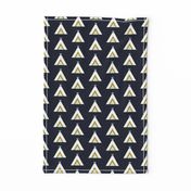 Tribal Teepees / Navy Mint Gray Mustard