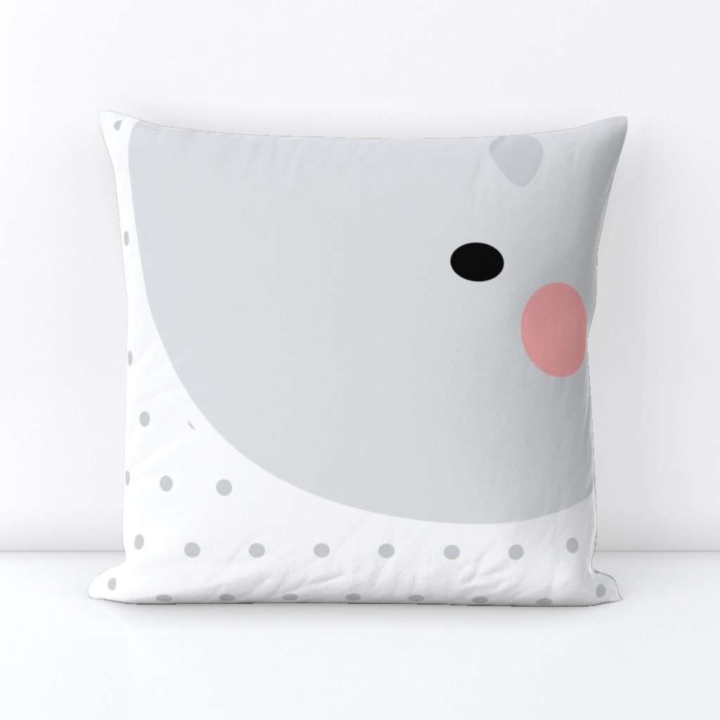 penguin grey front mod baby » plush + pillows // one yard