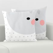 penguin grey front mod baby » plush + pillows // one yard