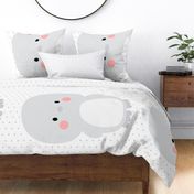 penguin grey front mod baby » plush + pillows // one yard