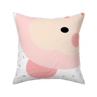 monkey coral front mod baby » plush + pillows // one yard