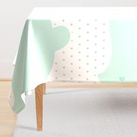 bird mint back mod baby » plush + pillows // one yard