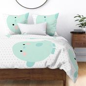 bird mint front mod baby » plush + pillows // one yard