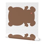 bear brown back mod baby » plush + pillows // one yard