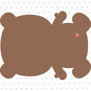 bear brown back mod baby » plush + pillows // one yard