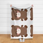 bear brown front mod baby » plush + pillows // one yard