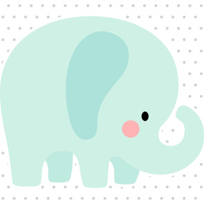 elephant mint front mod baby » plush + pillows // one yard