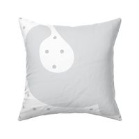 elephant grey back mod baby » plush + pillows // one yard