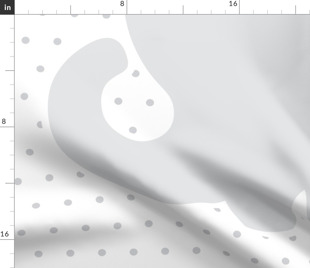 elephant grey back mod baby » plush + pillows // one yard