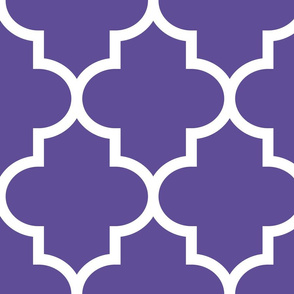 quatrefoil XL purple