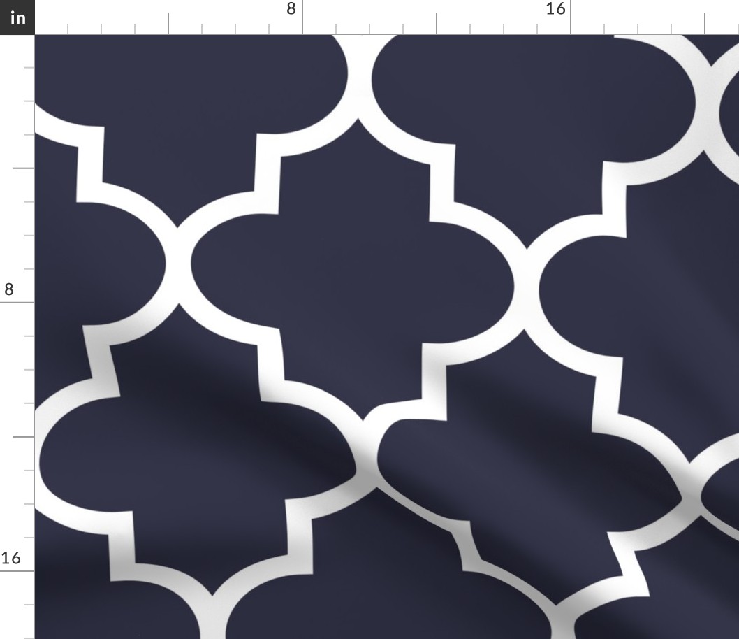 quatrefoil XL midnight blue