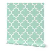 quatrefoil XL mint green