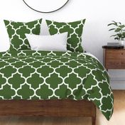 quatrefoil XL hunter green