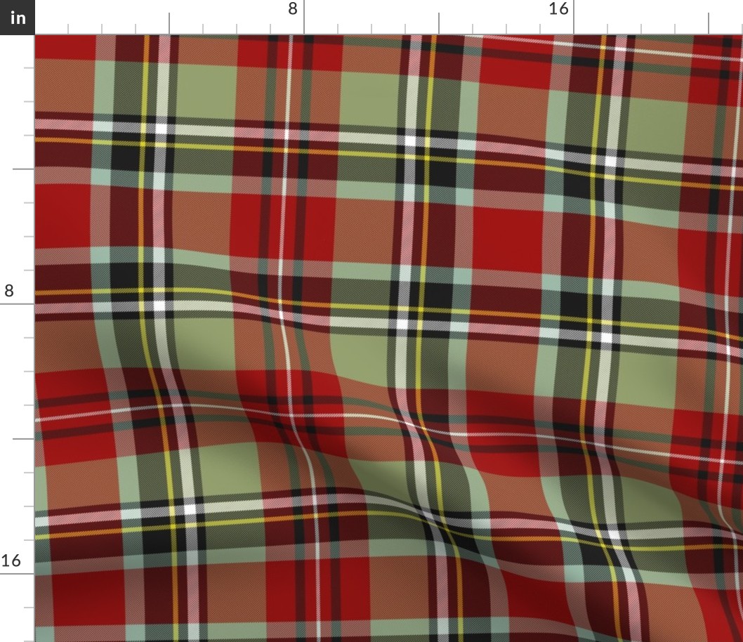 Prince Charles Edward / Stewart / Stuart tartan from 1880 - 12" weathered