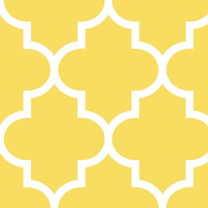 quatrefoil XL butter yellow