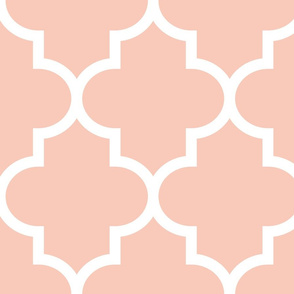 quatrefoil XL blush #F9CABA