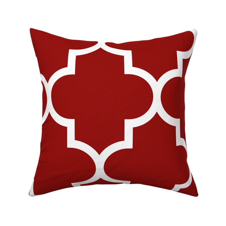 quatrefoil XL dark red