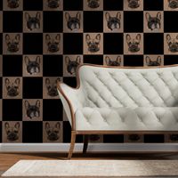 French Bulldog Checkerboard