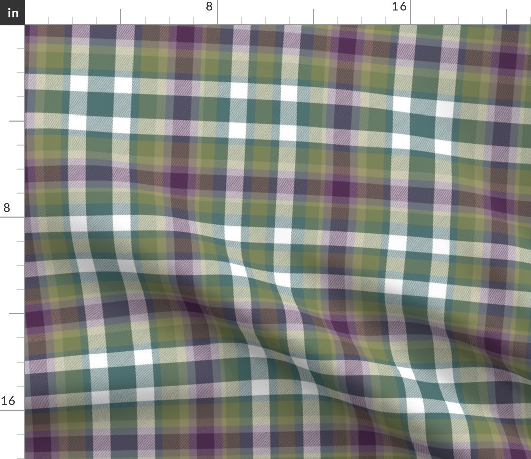 Virginia state tartan #1, 12" weathered