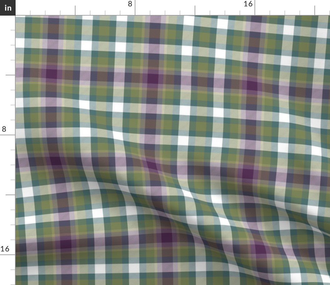 Virginia state tartan #2, 6" weathered