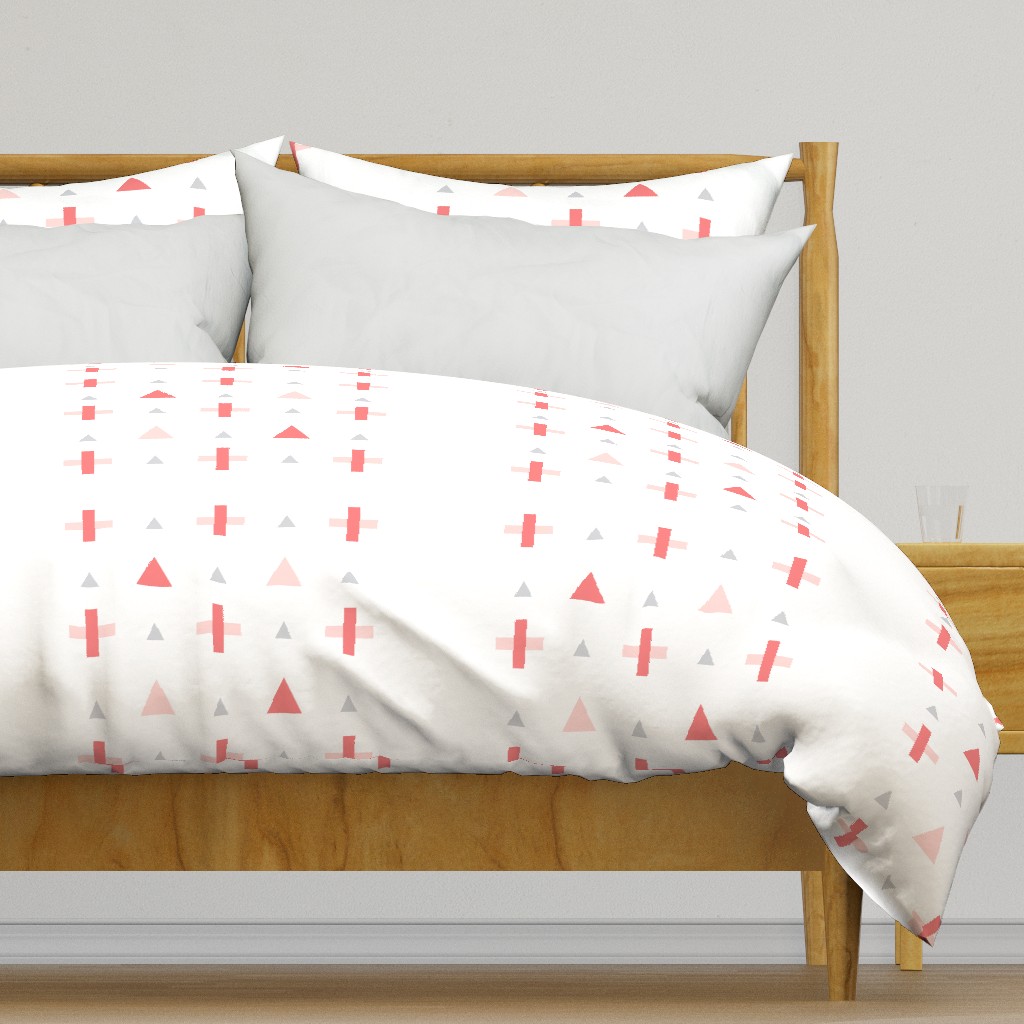 geo plus coral mod baby » plush + pillows // fat quarter
